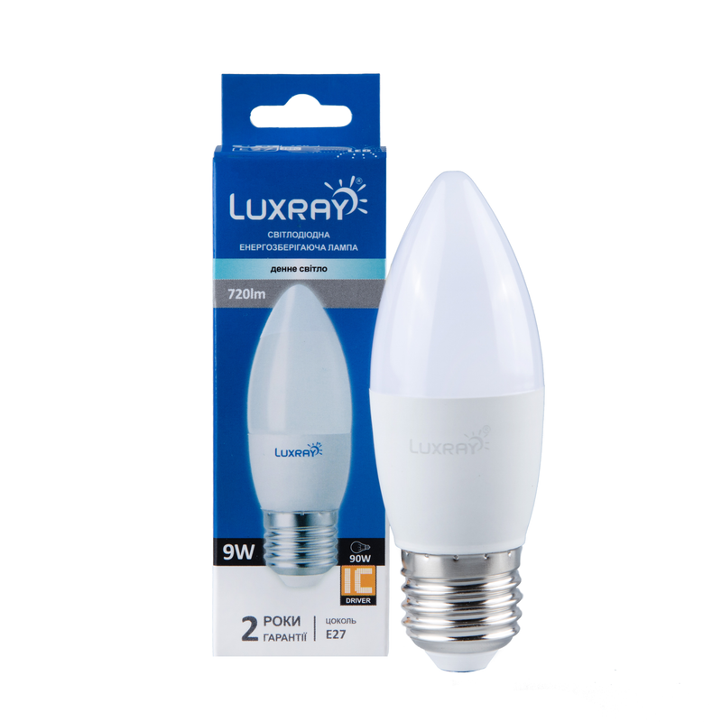 Лампа світлодіодна Luxray (6941372126476) 9Вт, E27, 4200K